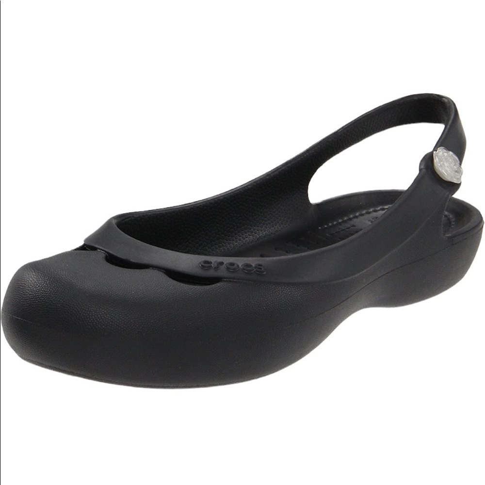 Crocs Black Jayna Slingback Flats